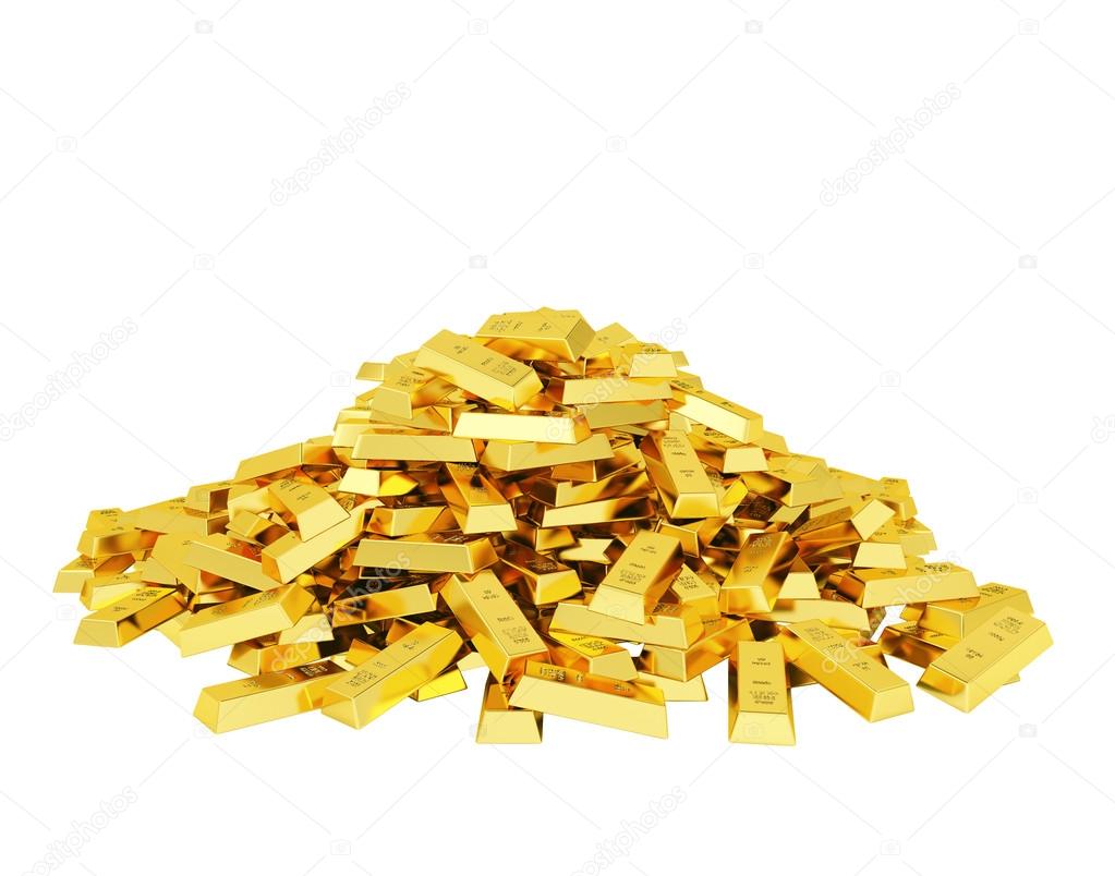 Heap of gold bars