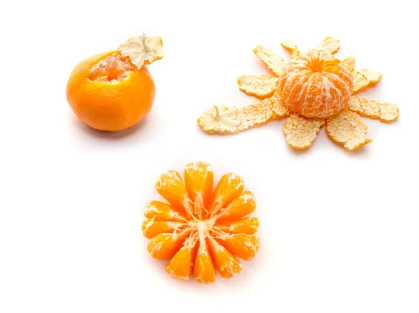 Peeled tangerines — Stock Photo, Image