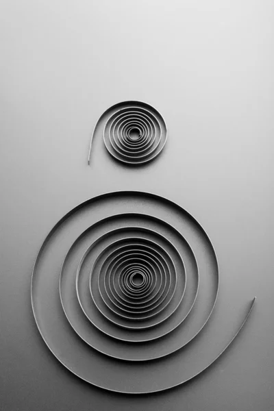 Dwie metalowe spirale — Zdjęcie stockowe