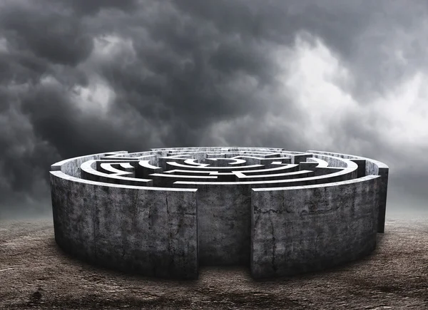 Circular labyrinth — Stock Photo, Image