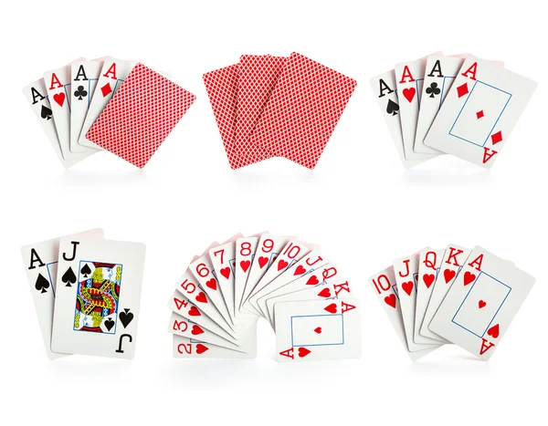 Kombinationer av spelkort — Stockfoto