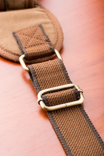 Brown backpack buckle — Stock Photo, Image