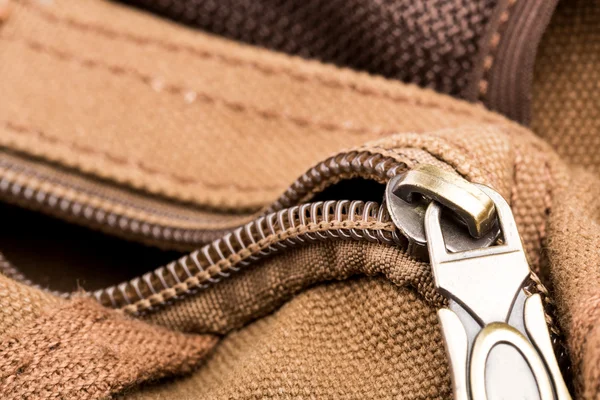 Bag with open zipper — Stock Photo, Image