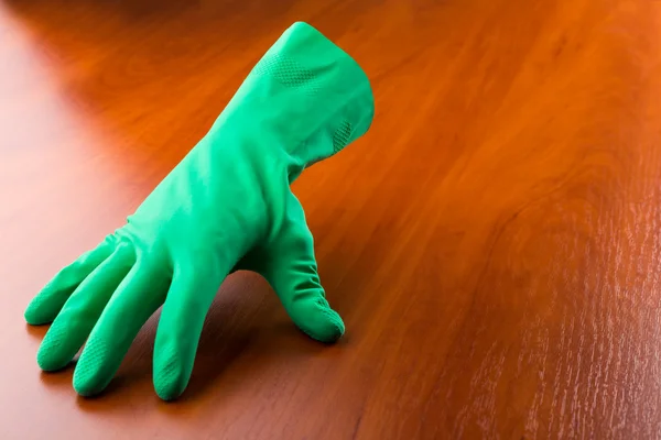 Gröna rengöring handske — Stockfoto