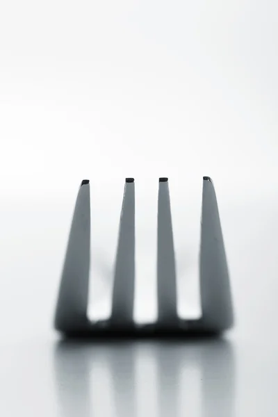 Silver fork on white — Stock Photo, Image