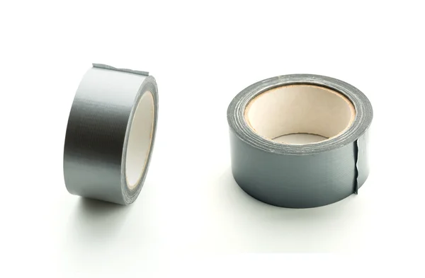 Two  rolls of silver adhesive tape — Stock Photo, Image