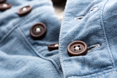 Jeans hırka düğmeleri ile