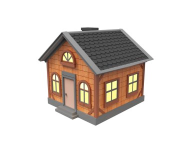 Şirin kahverengi ev