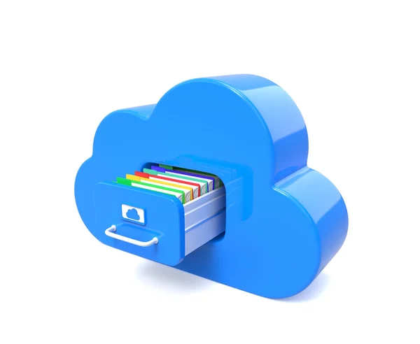 Nube azul para archivos — Foto de Stock