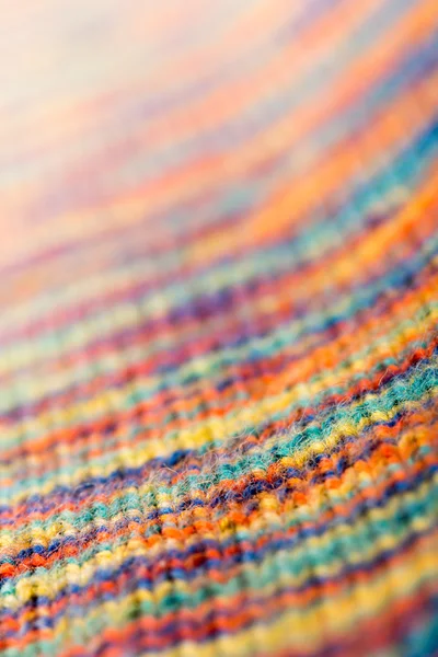 Knitted multicolored scarf. — Stock Photo, Image