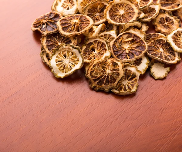 Pile of dried lime slices — Stock Photo, Image