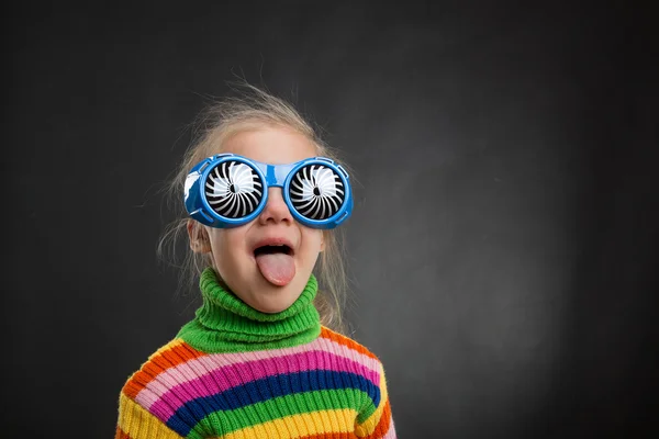 Kislány party szemüveg — Stock Fotó