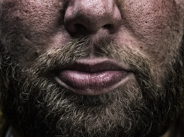 Gros plan sur la barbe masculine — Photo