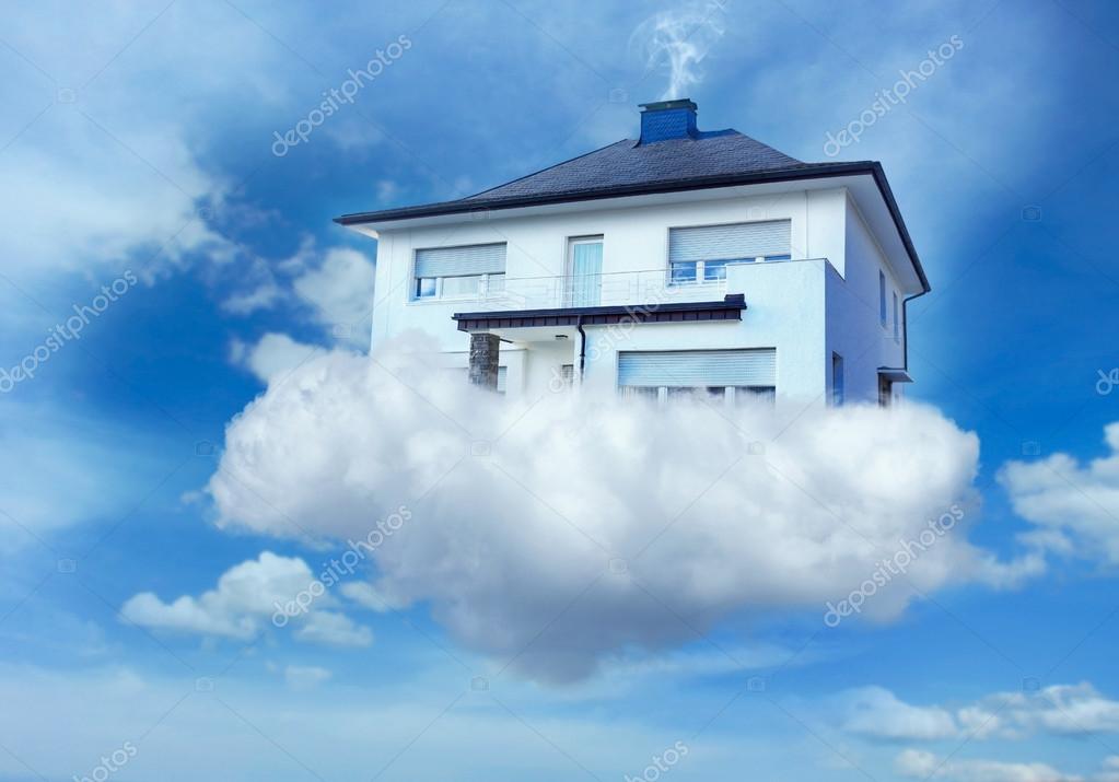 House on cloud in sky — Stock Photo © Nomadsoul1 69377357
