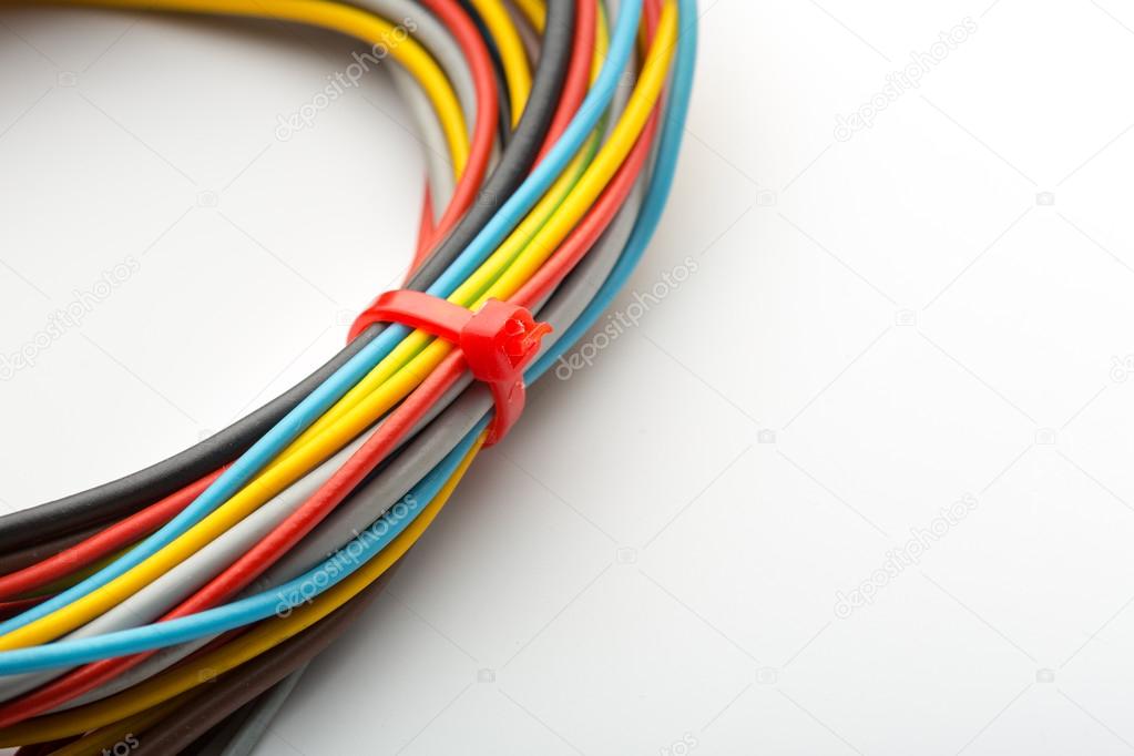 Bunch of colorful cables