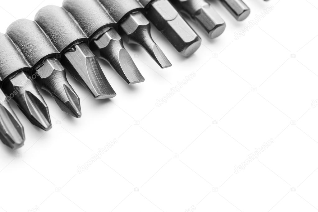 Macro of screwdriver bits