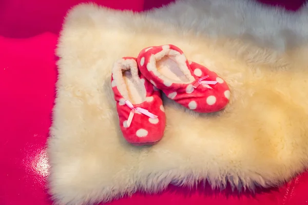 Cute child slippers — Stock Photo, Image