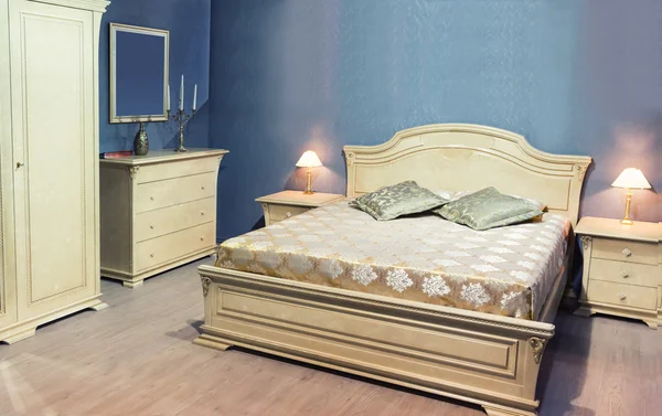 Yatak odası klasik iç — Stok fotoğraf