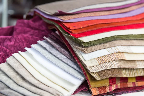 Various  Examples of fabric — Stock Photo, Image