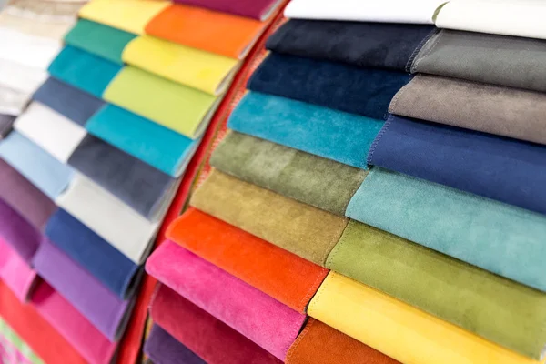 Colorful samples fabrics — Stock Photo, Image