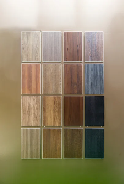 Diferentes amostras de painéis de madeira — Fotografia de Stock