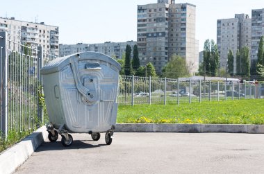 Metal çöp Çöp konteyner