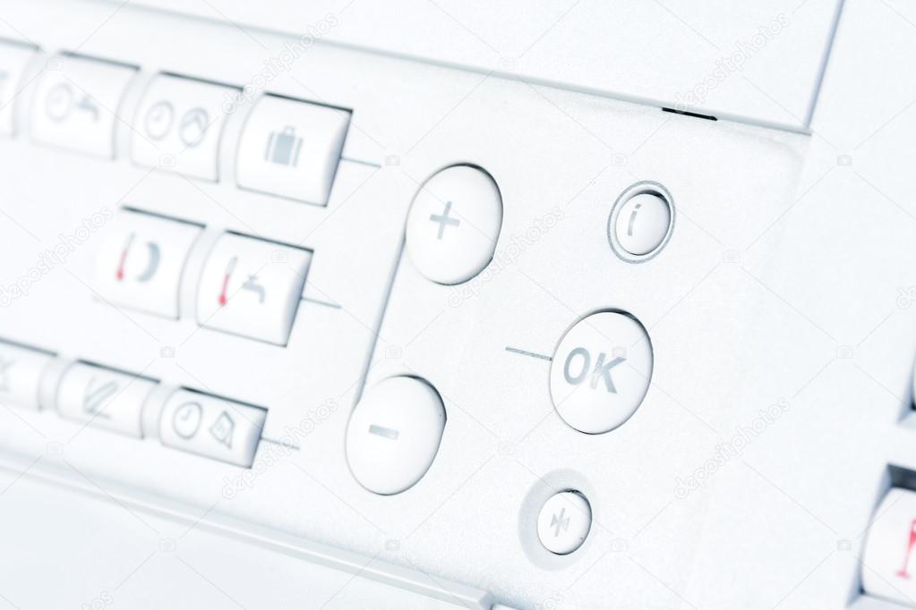 White control panel