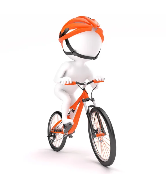 Man in helmet cycling — Stock Photo, Image