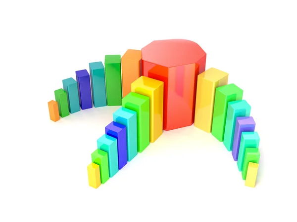 Diagrama multicolorido com três maneiras — Fotografia de Stock