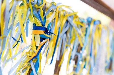 Ukrainian blue-yellows fabric ribbons
