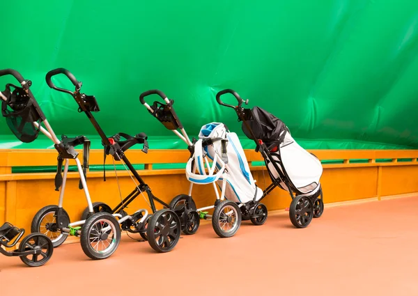 Trolleys for tennis inside — Stock Photo, Image