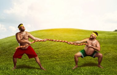 sosis yığını için kavga adam