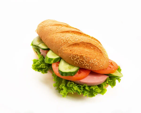 Grote lekkere sandwich — Stockfoto