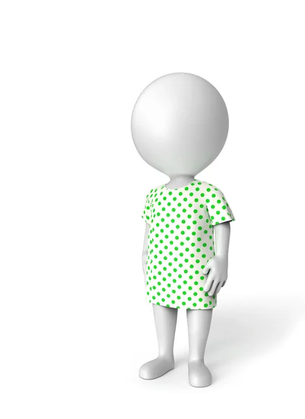 3D little patient character — Stock Photo, Image