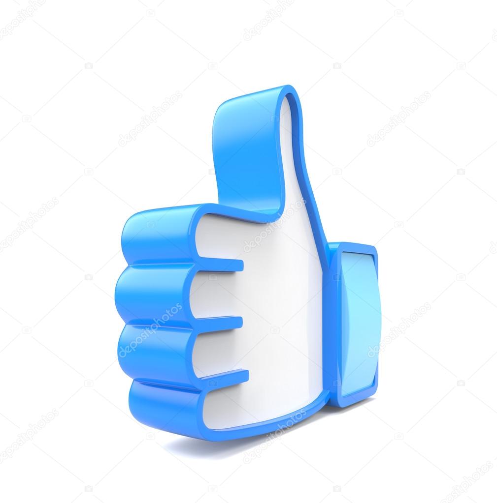 Blue 3D thumb up