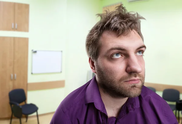 Confused bearded businessman — Stock Photo, Image