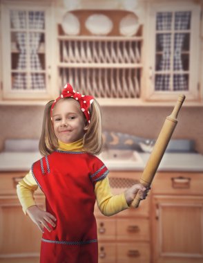 Haddeleme-iğne ile mutlu kız