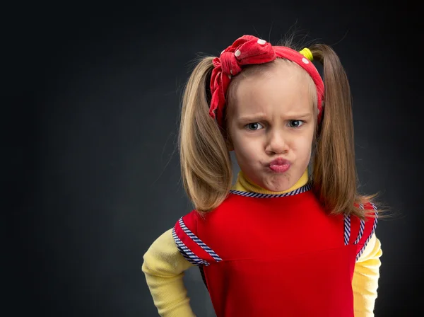 Cara de menina engraçado — Fotografia de Stock