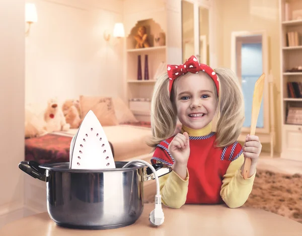 Pişirme kız — Stok fotoğraf