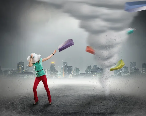 Woman with  shopping bags — Stock Photo, Image