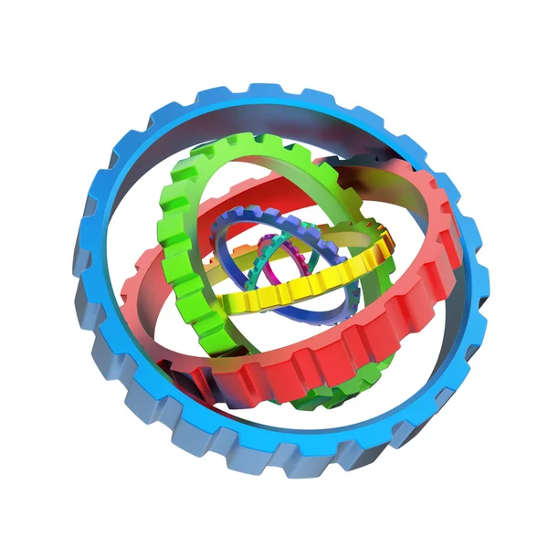 Various colorful gears — Stock Photo, Image