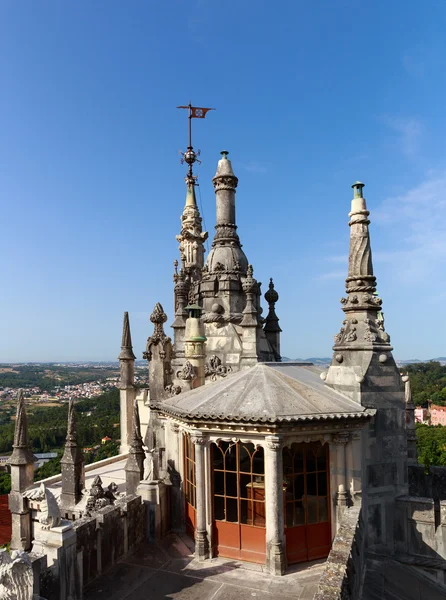 Medeltida slottet towers — Stockfoto