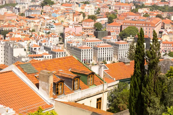 Portugal casas com telhados de laranja — Fotografia de Stock