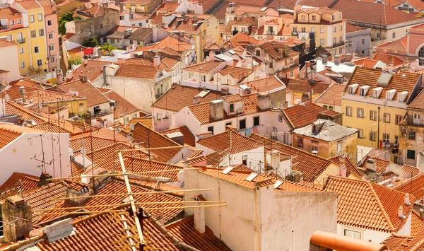 Portugal casas com telhados de laranja — Fotografia de Stock