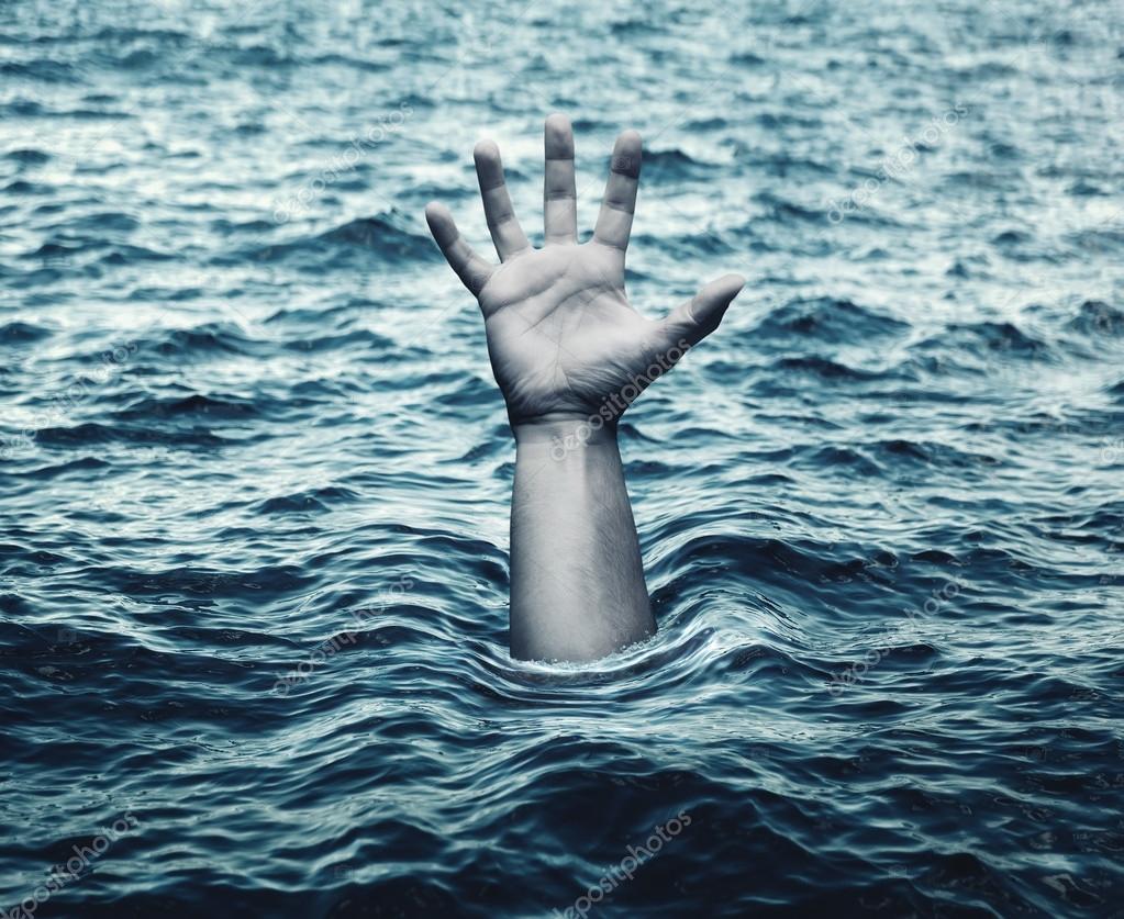 Hand of drowning man in sea Stock Photo by ©Nomadsoul1 85742652