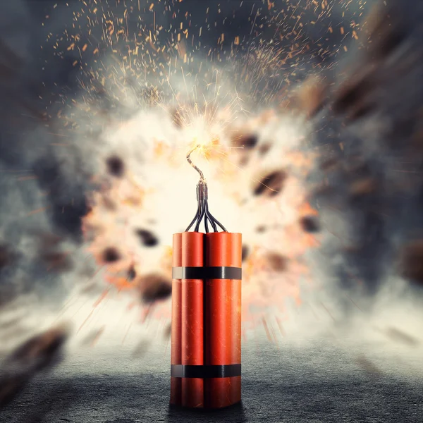 Farliga dynamit exploderande — Stockfoto