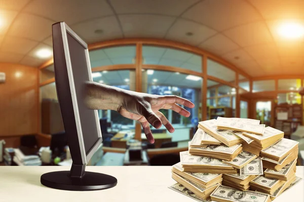 Hand  stealing money — Stock Photo, Image