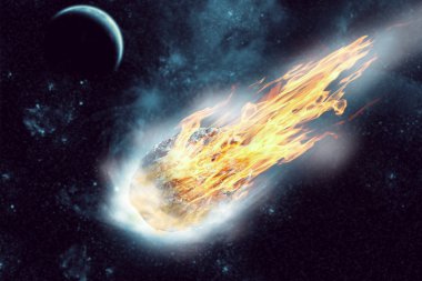 Asteroit karanlık uzayda