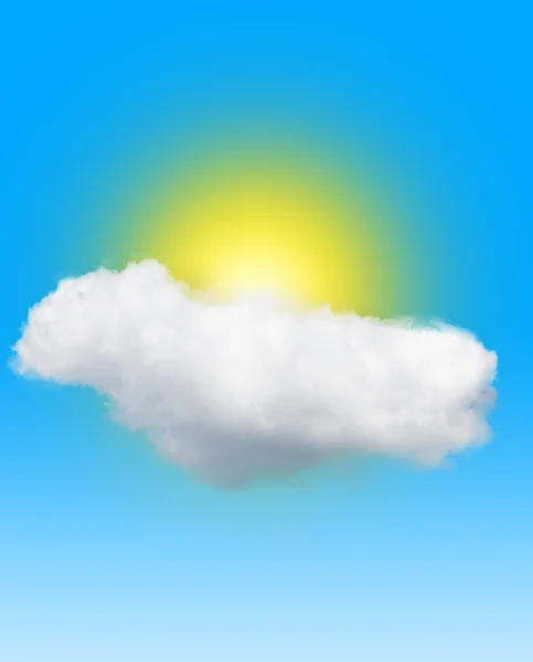 Soliga moln i himlen — Stockfoto