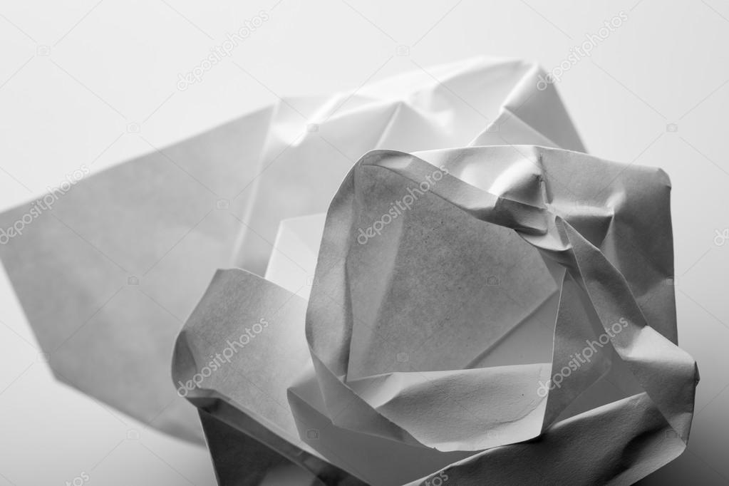 Crumpled paper view